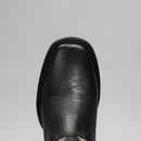 WOMEN'S 1401 BLACK EMBROIDERED SQUARE TOE COWBOY ANKLE BOOTS AND BUNDLE BELT-6