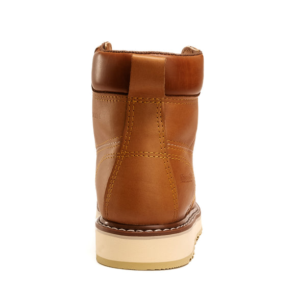 MEN'S FORCE 6" NDP-1943 HONEY MOC TOE SOFT WEDGE SOLE SOFT TOE FULL GRAIN LEATHER