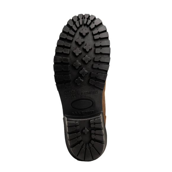 MEN'S FORCE 8" SB2040 WORK BOOT LACE UP  BROWN  FULL GRAIN LEATHER CONSTRUCTION SLIP RESISTENT TRACTOR SOLE