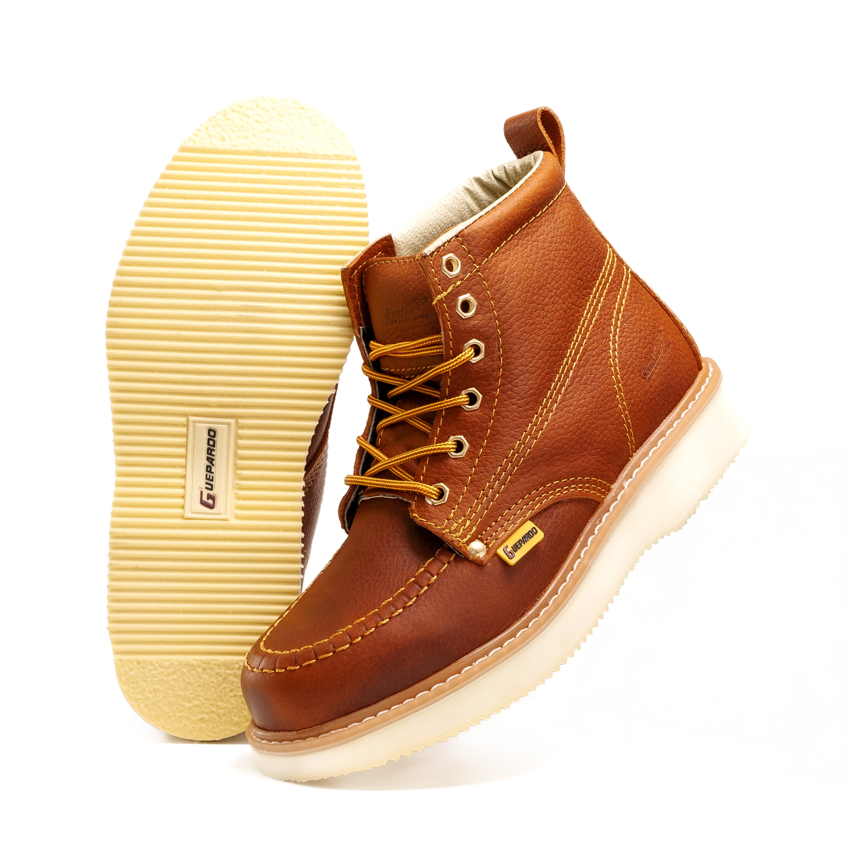 MEN'S FORCE 6" NDP-2058 SHEDRON MOC TOE SOFT WEDGE SOLE FULL GRAIN LEATHER