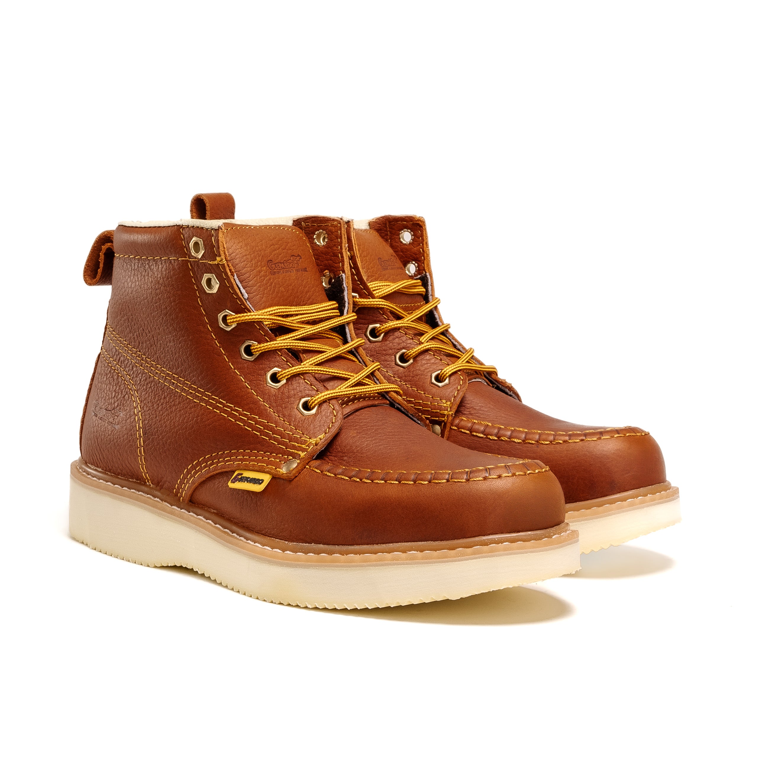MEN'S FORCE 6" NDP-2058 SHEDRON MOC TOE SOFT WEDGE SOLE FULL GRAIN LEATHER