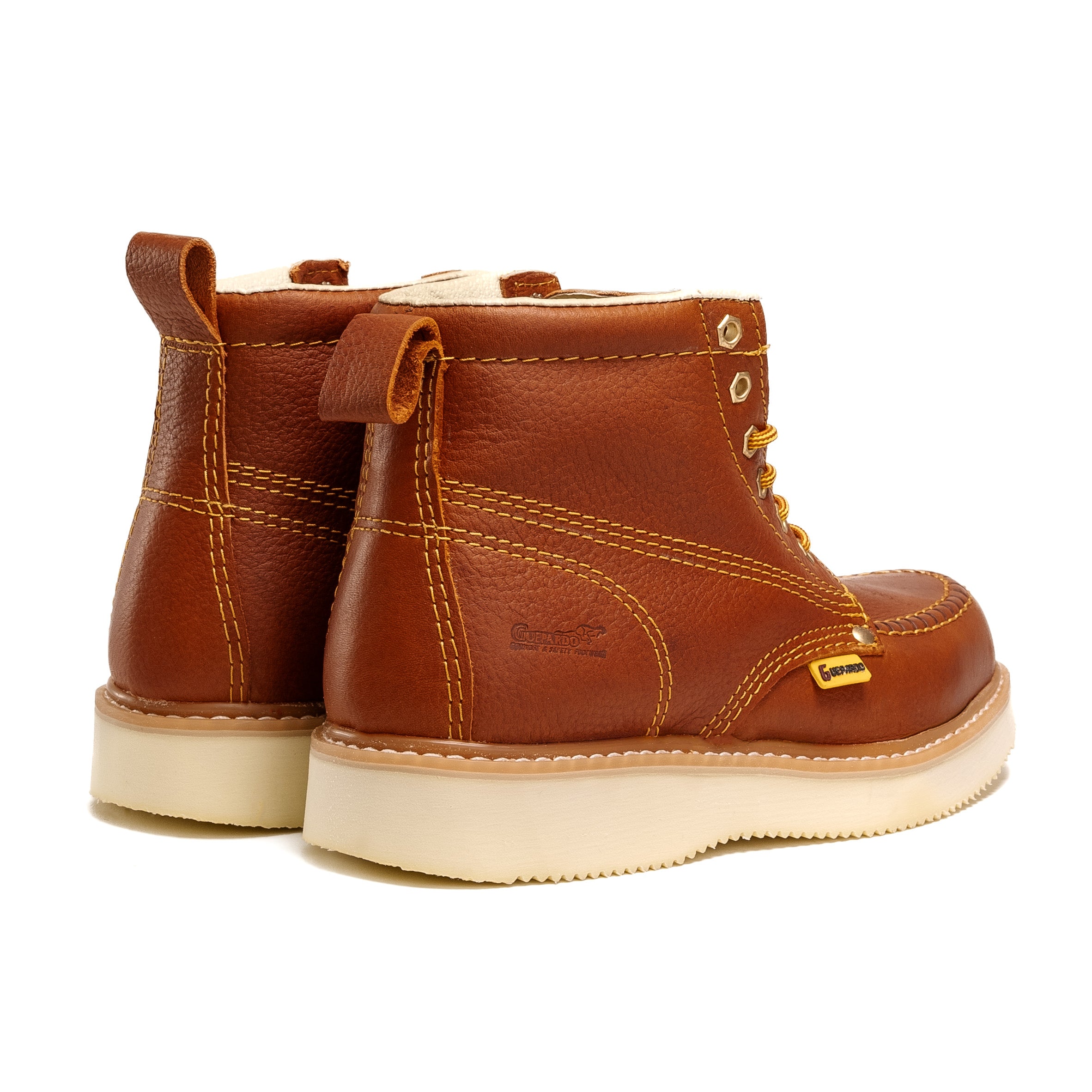 MEN'S FORCE 6" NDP-2058 SHEDRON MOC TOE SOFT WEDGE SOLE FULL GRAIN LEATHER