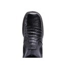 SQUARE TOE  MEN'S CROCODILE RODEO ANKLE BOOT BLACK COLOR-3