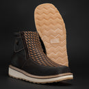 CF16 MEN'S SQUARE TOE COWBOY BOOTS BROWN PETATILLO LEATHER WITH DOBBLE ZIPPER-1