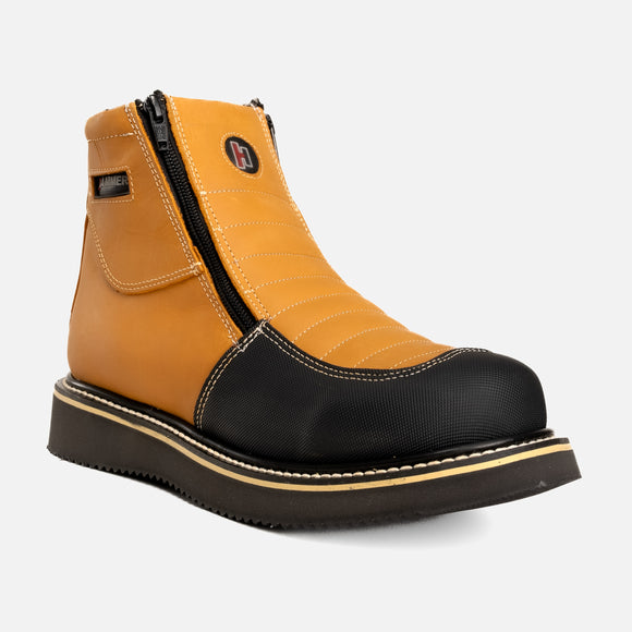 MEN'S FORCE 6"  HM338 DOUBLE ZIPPER PRIME LEATHER LIGHT WEIGHT PU SOLE