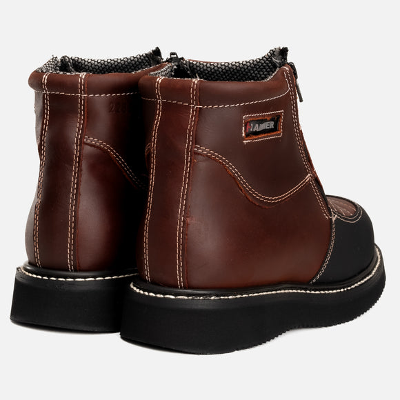 MEN'S FORCE 6"  HM338 DOUBLE ZIPPER PRIME LEATHER LIGHT WEIGHT PU SOLE