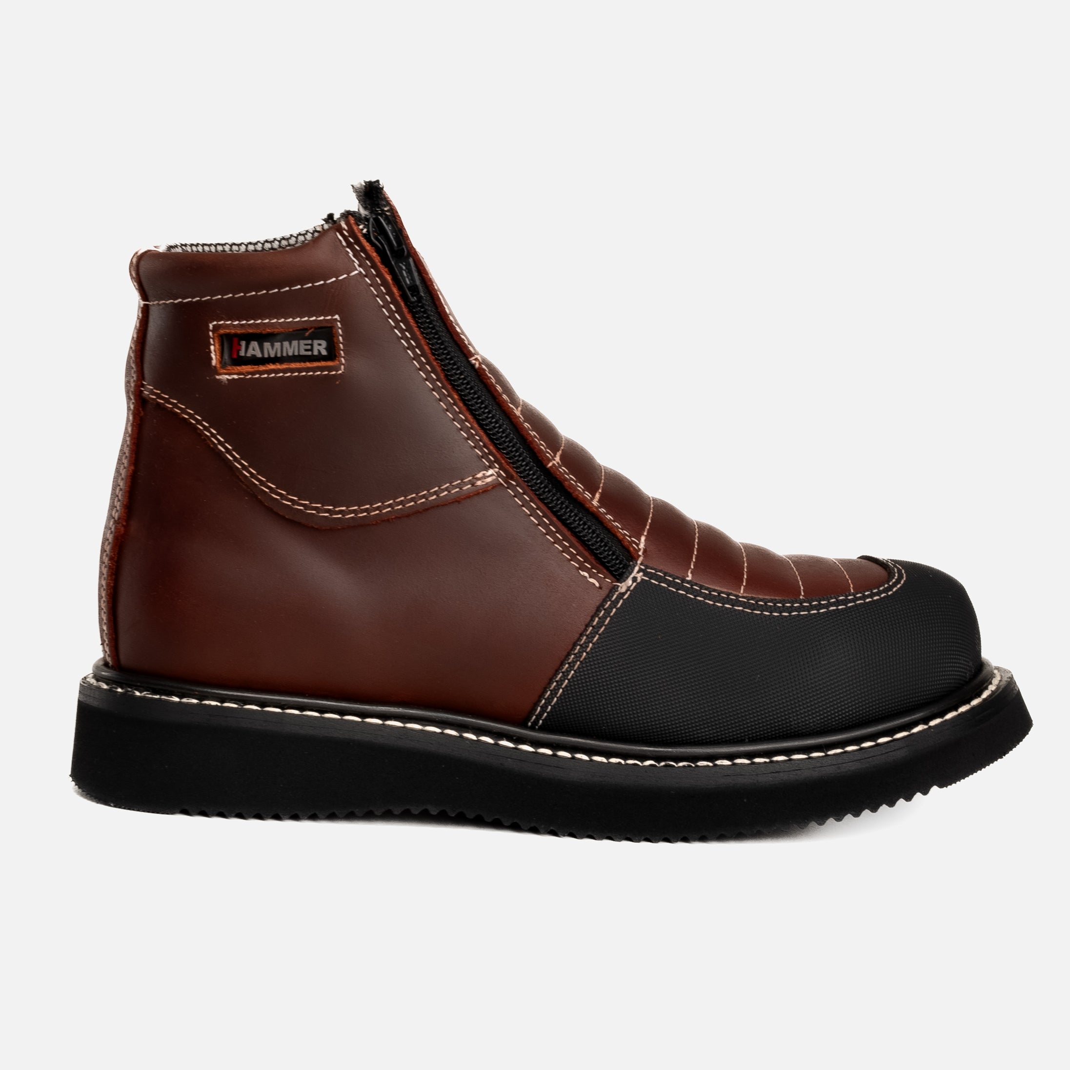 MEN'S FORCE 6"  HM338 DOUBLE ZIPPER PRIME LEATHER LIGHT WEIGHT PU SOLE