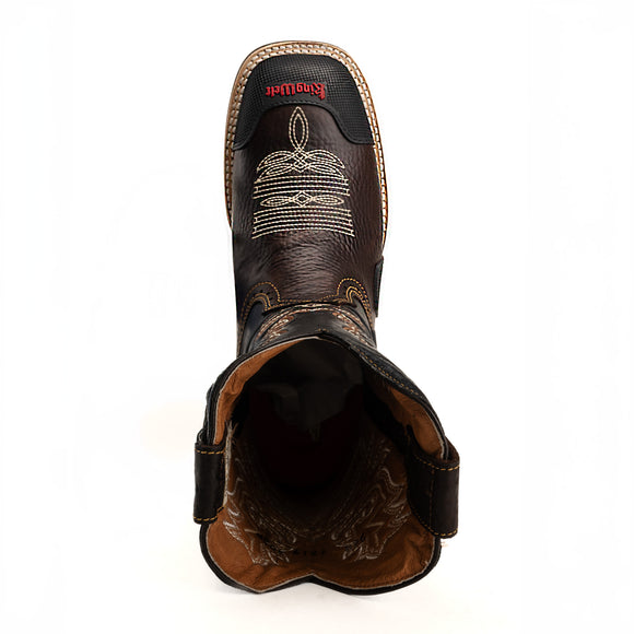 MEN'S 4X4 KW4020 BROWN RODEO WESTERN WORK BOOTS– SQUARE TOE, MASTERGUARD PROTECTION
