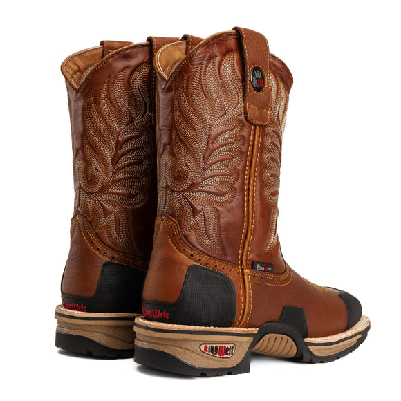 MEN'S KW4020 RODEO WESTERN WORK BOOTS SQUARE TOE  STEEL TOE, MASTERGUARD PROTECTION 4X4 - 0