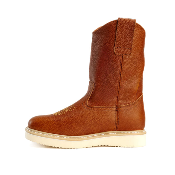 MEN'S WORK BOOTS KW5070 SHEDRON WELLINGTON BOOTS, SQUARE TOE PULL ON FULL GRAIN LEATHER