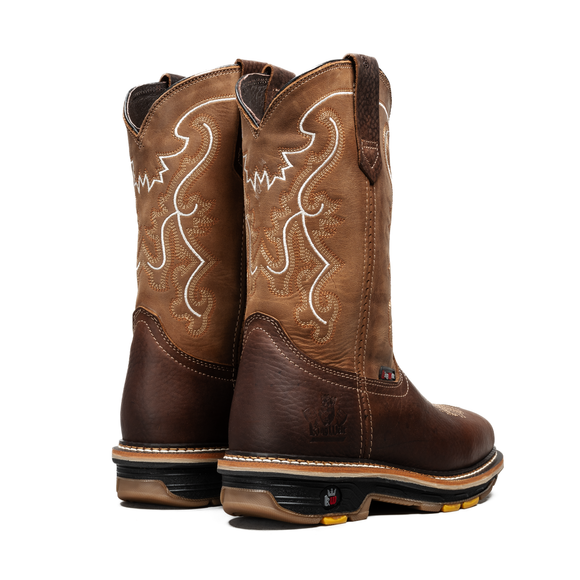 MEN'S KW6036 WORK BOOTS SOFT TOE, SQUARE TOE, DUAL DENSITY PULL ON ROPPER