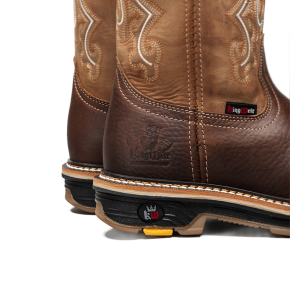 MEN'S KW6036 WORK BOOTS SOFT TOE, SQUARE TOE, DUAL DENSITY PULL ON ROPPER