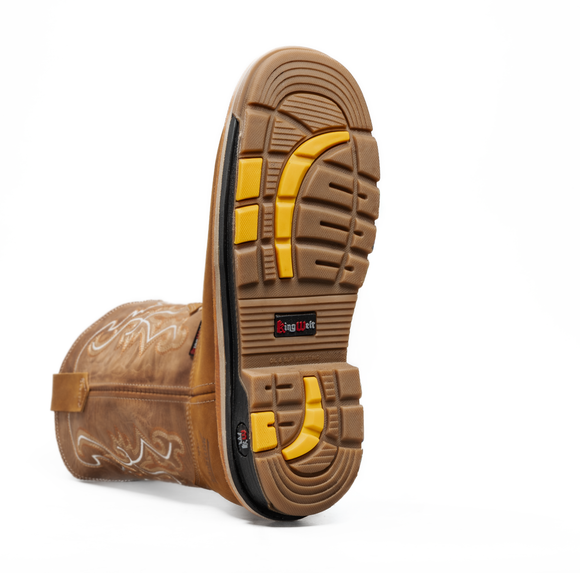 MEN'S KW6036 WORK BOOTS SOFT TOE, SQUARE TOE, DUAL DENSITY PULL ON ROPPER