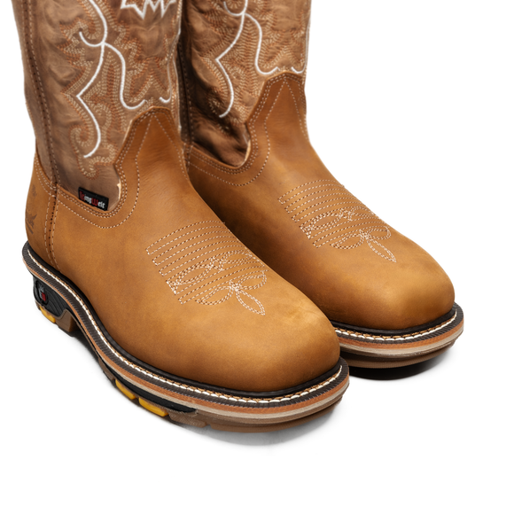 MEN'S KW6036 WORK BOOTS SOFT TOE, SQUARE TOE, DUAL DENSITY PULL ON ROPPER