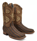 Bota Rodeo Cuadrada Petatillo Cafe