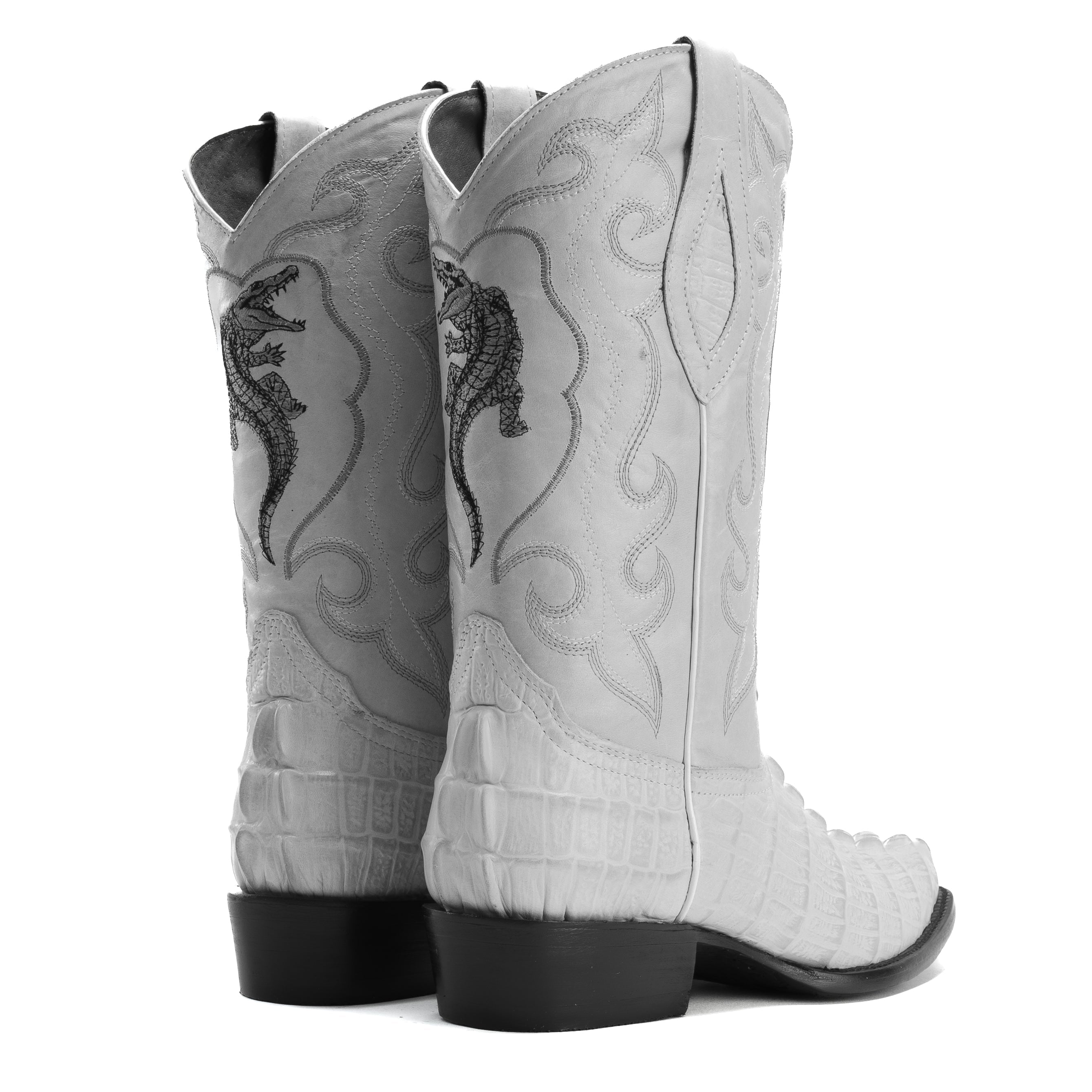 904 BUTTERCUP MEN'S WESTERN BOOTS PRINT LEATHER J TOE CAYMAN COWBOY BOOTS