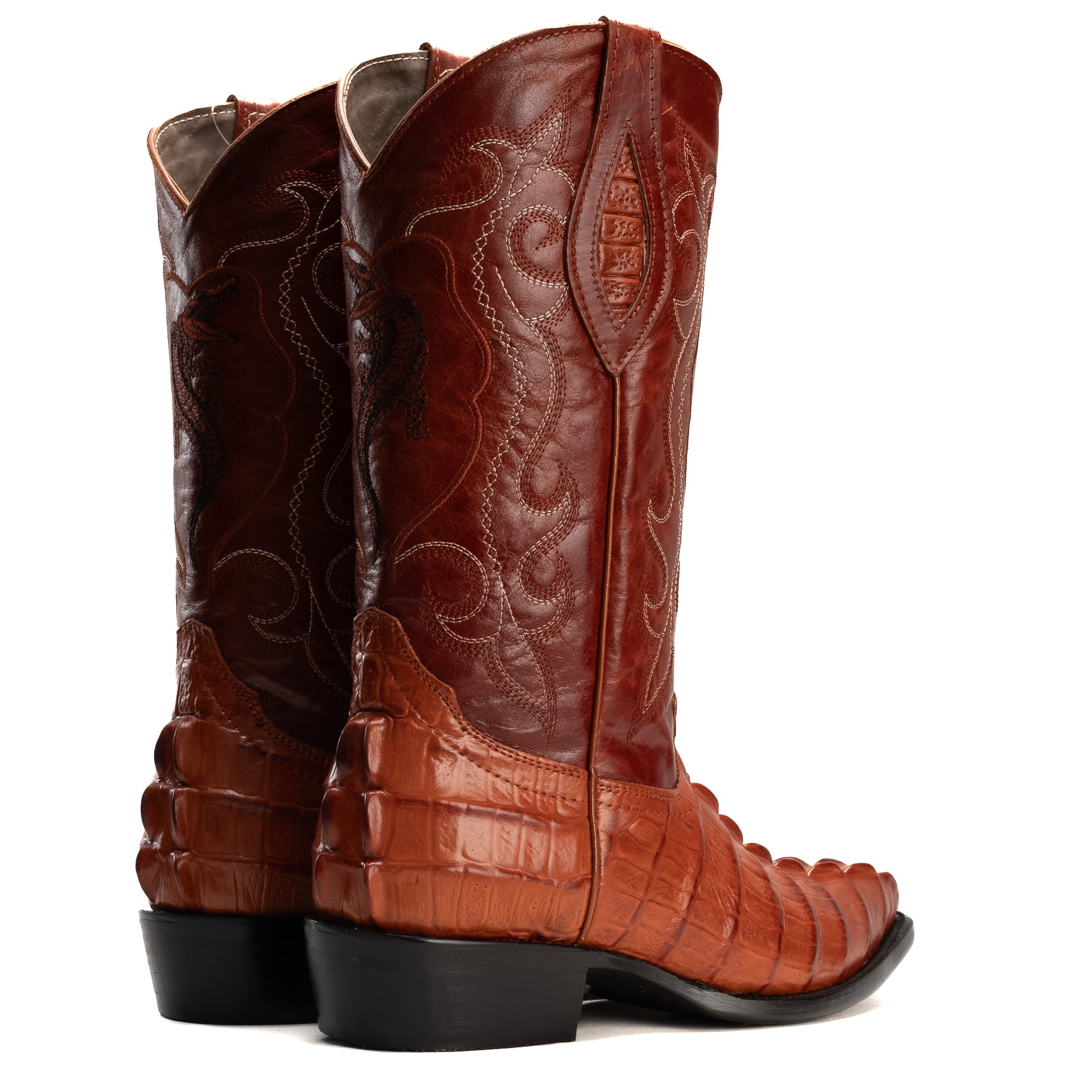 904 BUTTERCUP MEN'S WESTERN BOOTS PRINT LEATHER J TOE CAYMAN COWBOY BOOTS