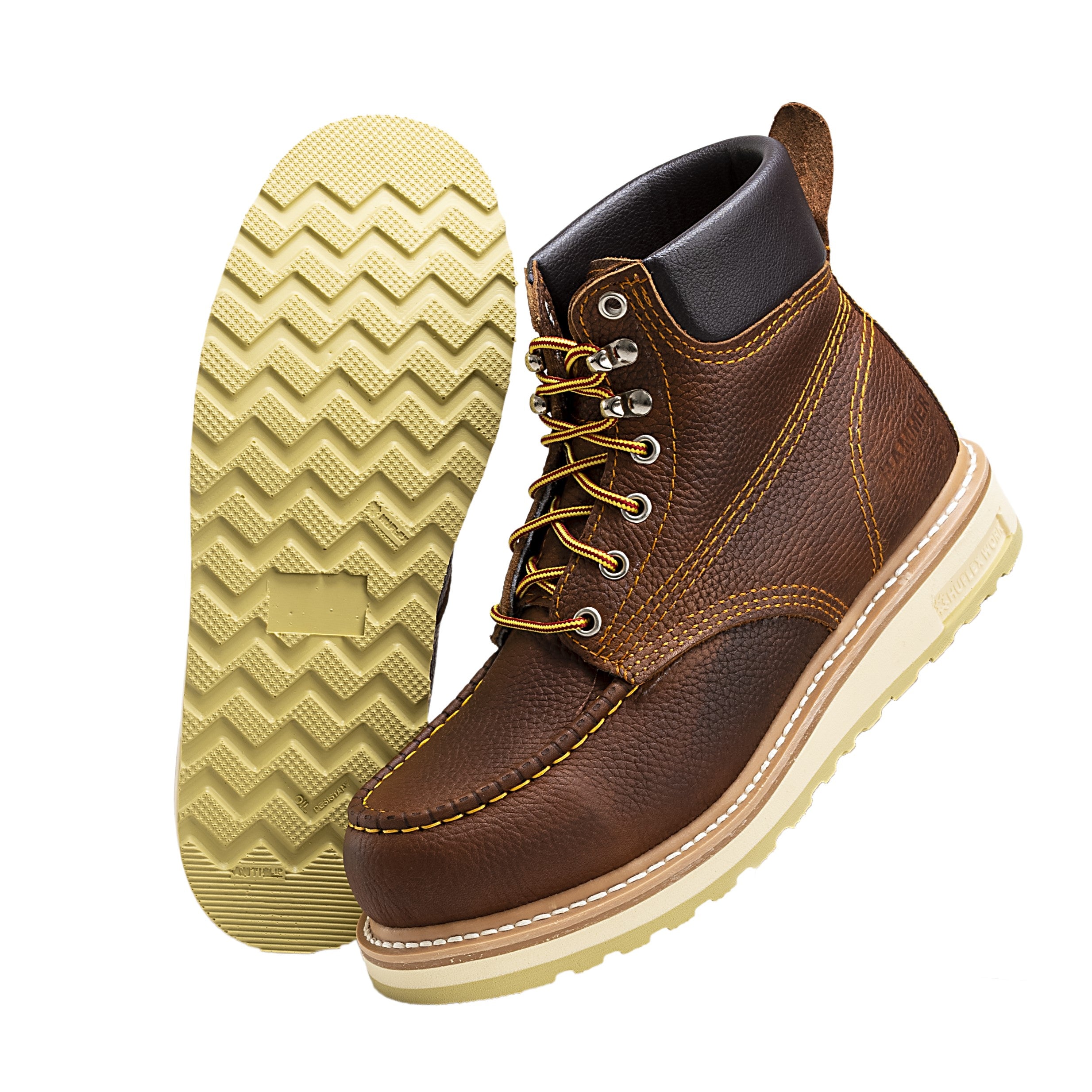 6" FORCE ACM613 HEAVY DUTY SOFT TOE MOC TOE DUAL DENSITY POLYURETHANE SOLE