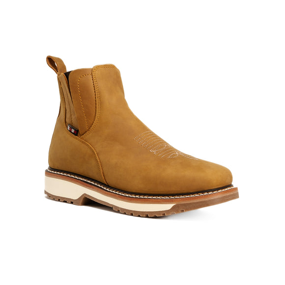 MEN'S CHELSEA 6" FORCE KW ARIZONA SQUARE TOE SOFT TOE PULL UP FULL GRAIN LEATHER WELT CONSTRUCTION