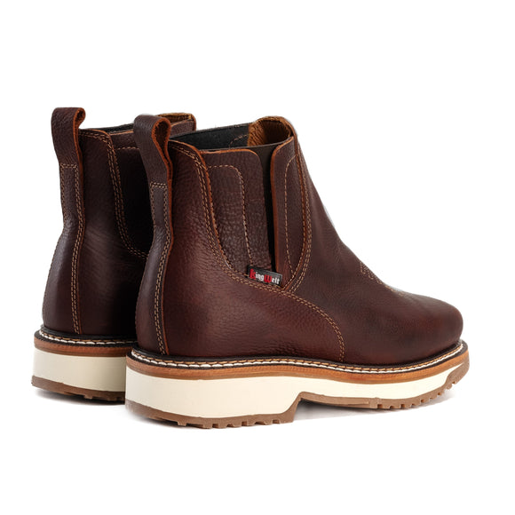 MEN'S CHELSEA 6" FORCE KW ARIZONA SQUARE TOE SOFT TOE PULL UP FULL GRAIN LEATHER WELT CONSTRUCTION