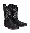 MEN'S JB816 BLACK WESTERN BOOTS: SQUARE TOE COWBOY & RODEO BOOTS WITH BUNDLE BELT-2