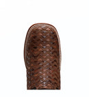 MEN'S RODEO WESTERN BOOTS 817 BROWN SQUARE TOE COWBOY BOOTS-3