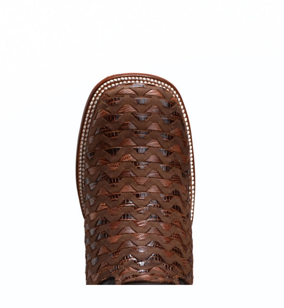 MEN'S RODEO WESTERN BOOTS 817 BROWN SQUARE TOE COWBOY BOOTS