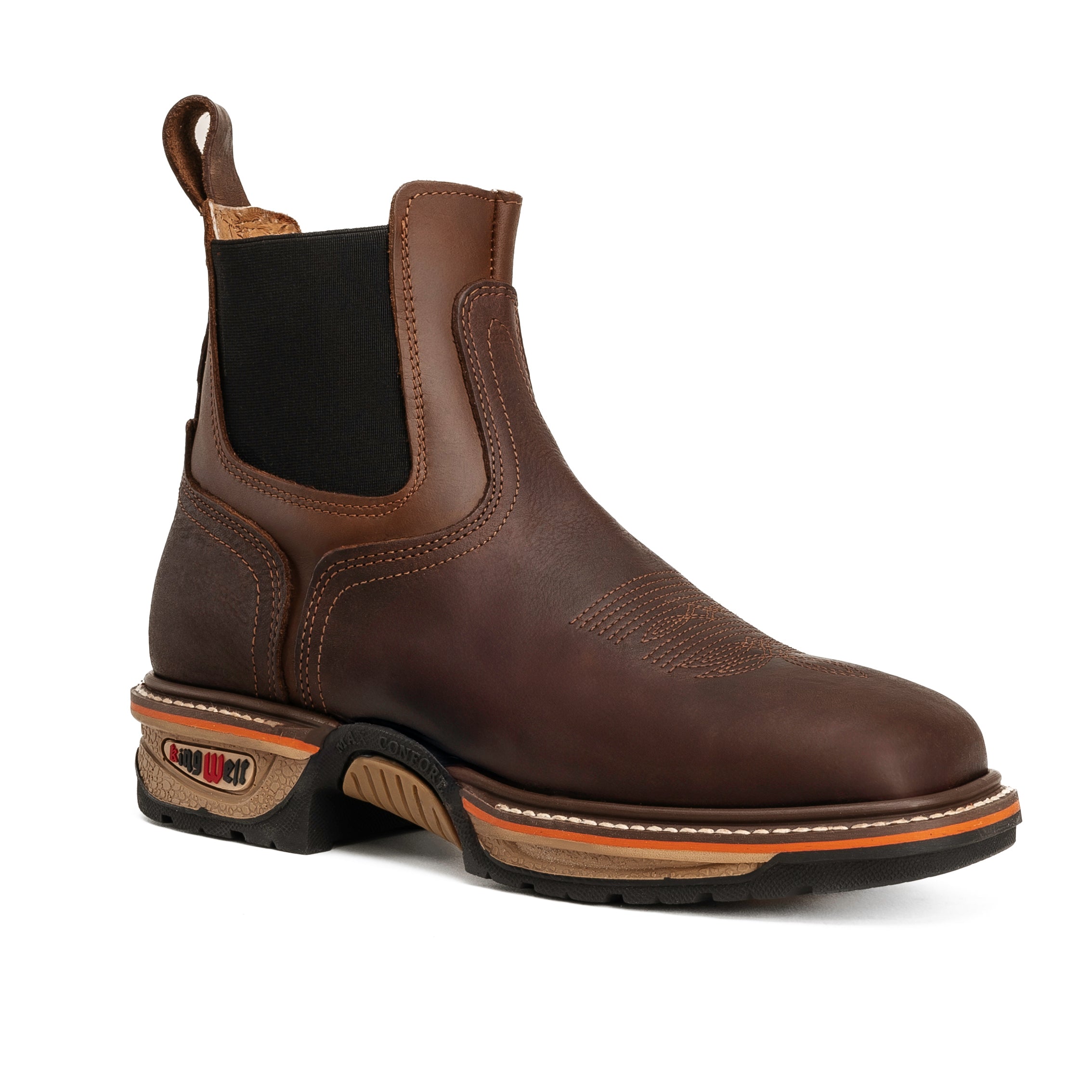 MEN'S 6" FORCE KW3060 OCRE CHELSEA  WORK BOOT FULL GRAIN LEATHER WORK BOOT