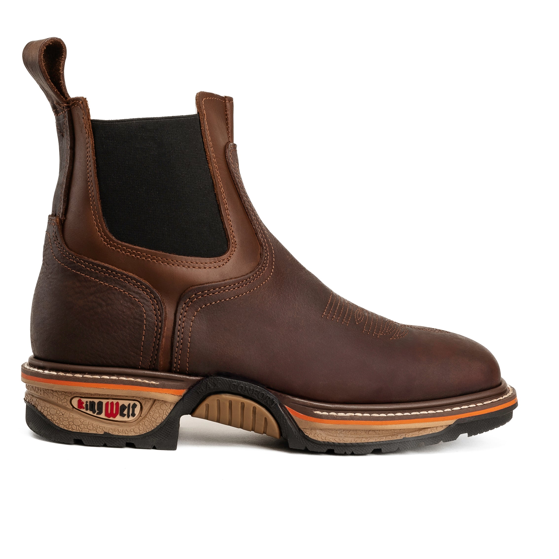 MEN'S 6" FORCE KW3060 OCRE CHELSEA  WORK BOOT FULL GRAIN LEATHER WORK BOOT - 0