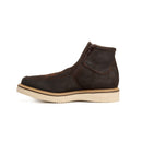 MEN'S COUNTRY FLEX 6" BROWN WORK BOOTS – DOUBLE ZIPPER, SOFT TOE, LEATHER WEDGE SOLE |-5