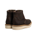 MEN'S COUNTRY FLEX 6" BROWN WORK BOOTS – DOUBLE ZIPPER, SOFT TOE, LEATHER WEDGE SOLE |-3