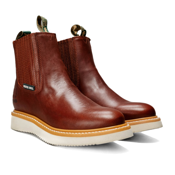 MEN'S 6" FORCE SB3100 SHEDRON CHELSEA WORK BOOTS FULL GRAIN LEATHER