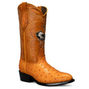 Combo Botas 901 Punta J Imitacion Avestruz Mantequilla