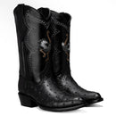 Combo Botas 901 Punta J Imitacion Avestruz Negro