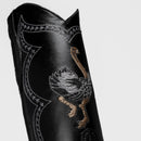 901 Bota Vaquera Punta J Imitacion Avestruz Negro