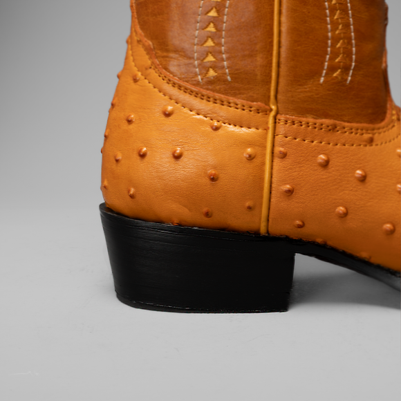 901 MEN'S BUTTERCUP OSTRICH J TOE EMBROIDERED PULL ON COWBOY BOOT