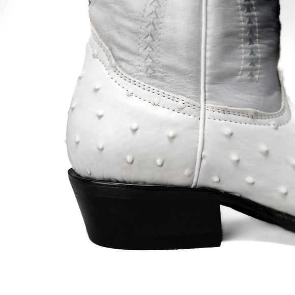 Combo Botas 901 Punta J Imitacion Avestruz Hueso