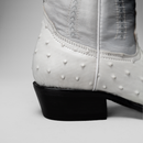 901 MEN'S BONE OSTRICH J TOE EMBROIDERED  PULL ON COWBOY BOOT-6