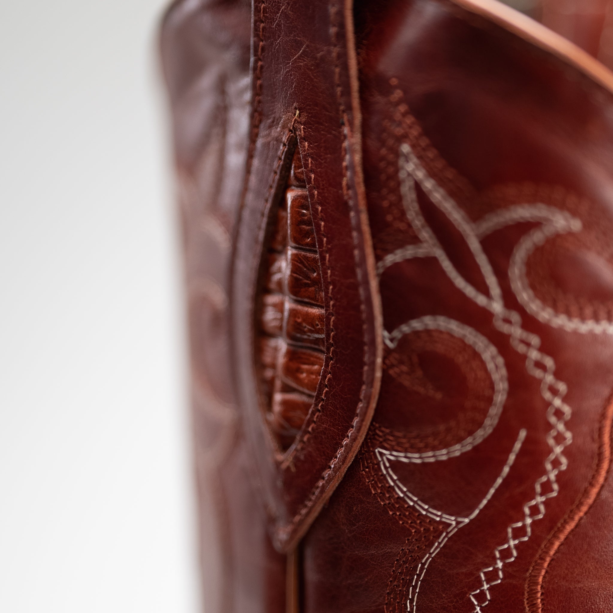 904 CONAC MEN'S WESTERN BOOTS PRINT LEATHER J TOE CAYMAN COWBOY BOOTS