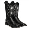 COMBO 706 Bota de Rodeo Piel de Caiman Original Negra