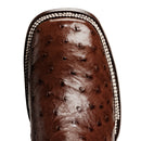COMBO 703 Bota de Rodeo Piel de Avestruz Original Cafe