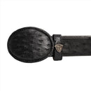 COMBO 703 Bota de Rodeo Piel de Avestruz Original Negra