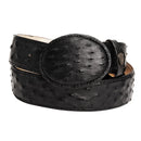 COMBO 703 Bota de Rodeo Piel de Avestruz Original Negra