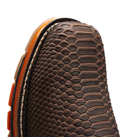 MEN'S 4X4 FORCE VENOM SQUARE TOE RUSTIC BROWN WORK BOOTS  PULL ON ROPPER