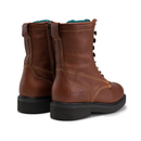 MEN'S FORCE 8" HM118 COMFORT AND ZIPPER LACE UP WORK BOOTS FULL GRAIN LEATHER-13