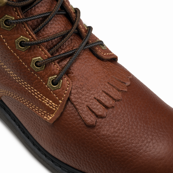 MEN'S FORCE 8" HM118 COMFORT AND ZIPPER LACE UP WORK BOOTS FULL GRAIN LEATHER