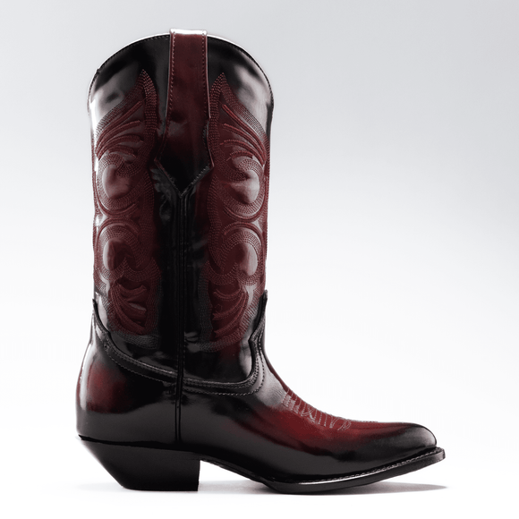 900C Bota Vaquera Punta J Camaleon Vino