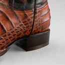 MEN'S CAIMAN BD704 WESTERN BOOTS SHEDRON SQUARE TOE COWBOY BOOTS WITH BELT BUNDLE-4