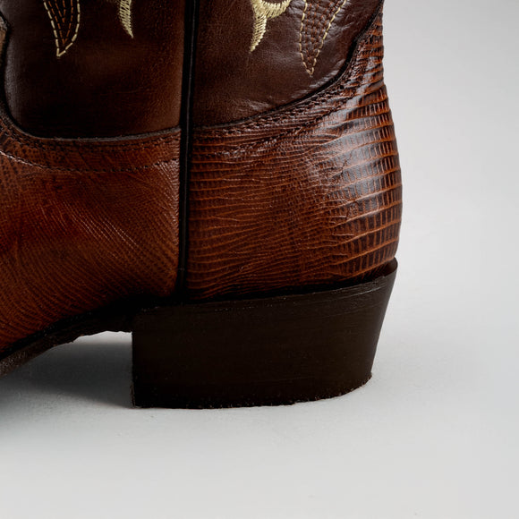 MEN'S 913 LIZARD TRIBUTE BROWN J TOE COWBOY BOOT