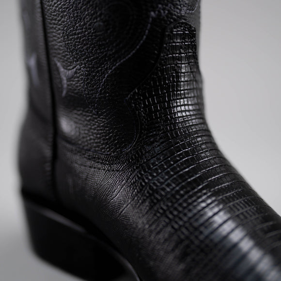 MEN'S  913 LIZARD TRIBUTE BLACK J TOE COWBOY BOOT